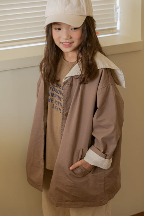 LITTLE COLLI - Korean Children Fashion - #Kfashion4kids - Fall Peach Tee - 6