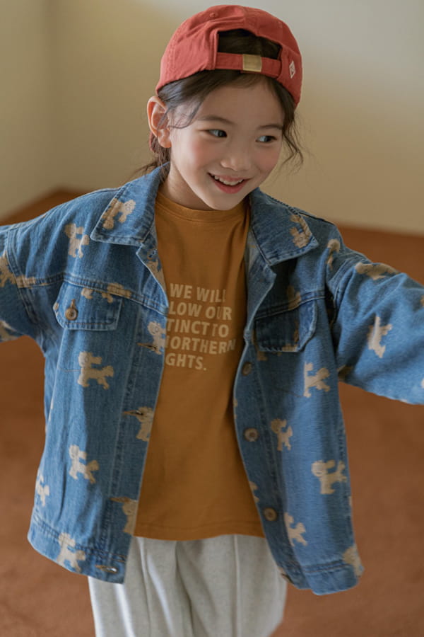 LITTLE COLLI - Korean Children Fashion - #Kfashion4kids - Puppy Denim Jacket - 3
