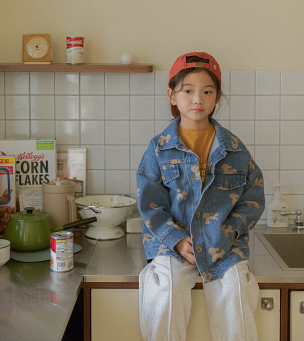 LITTLE COLLI - Korean Children Fashion - #Kfashion4kids - Puppy Denim Jacket - 4