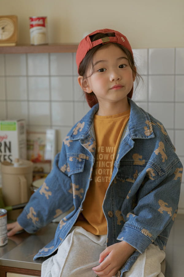LITTLE COLLI - Korean Children Fashion - #Kfashion4kids - Puppy Denim Jacket - 7