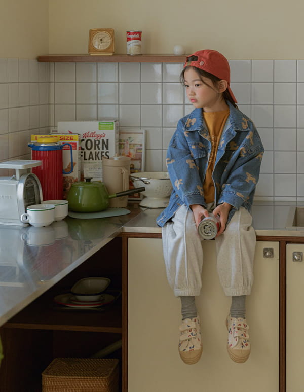 LITTLE COLLI - Korean Children Fashion - #Kfashion4kids - Puppy Denim Jacket - 8