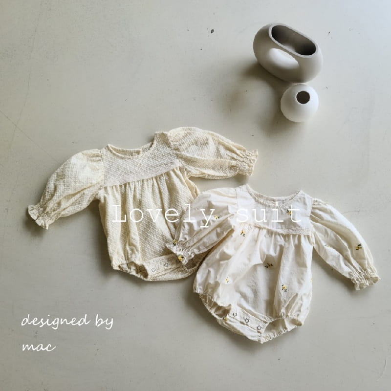 MAC - Korean Children Fashion - #Kfashion4kids - Embroidery Angel Bodysuit