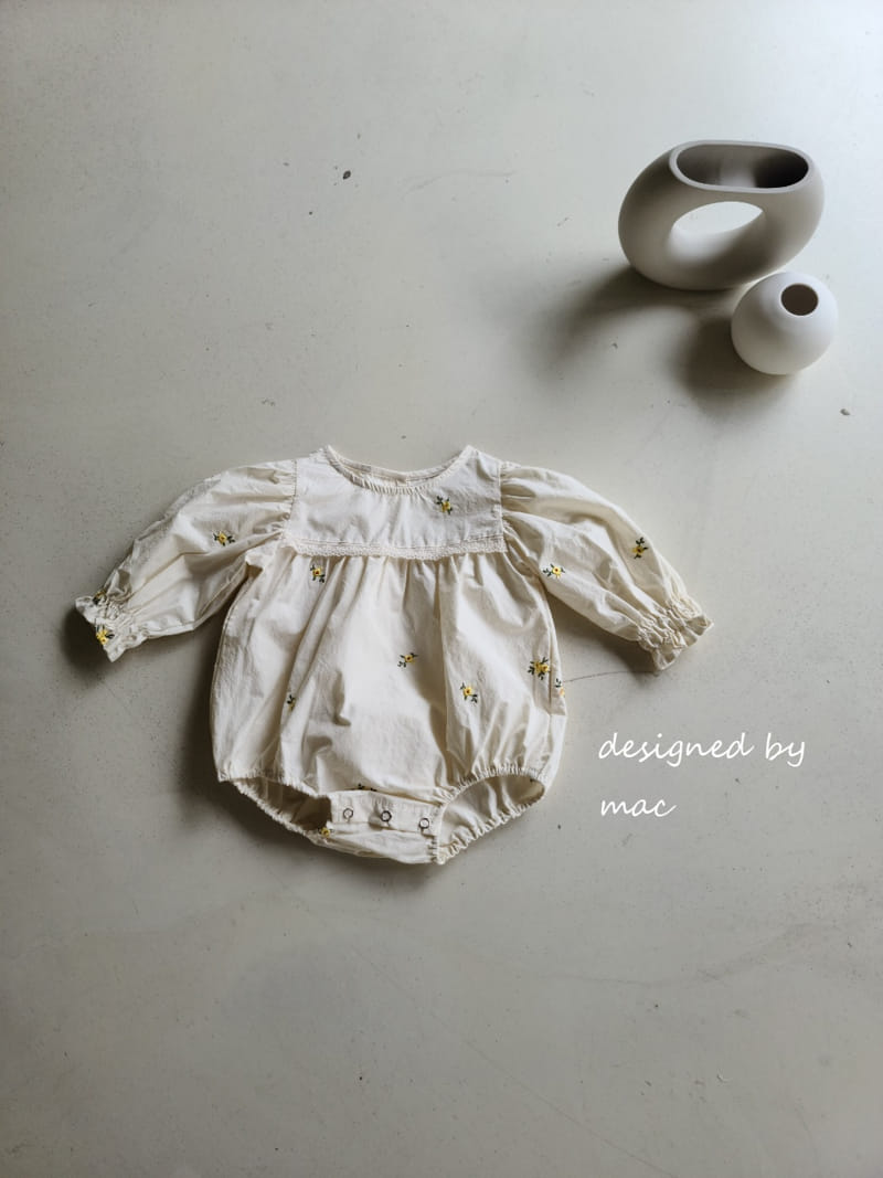 MAC - Korean Children Fashion - #Kfashion4kids - Embroidery Angel Bodysuit - 6