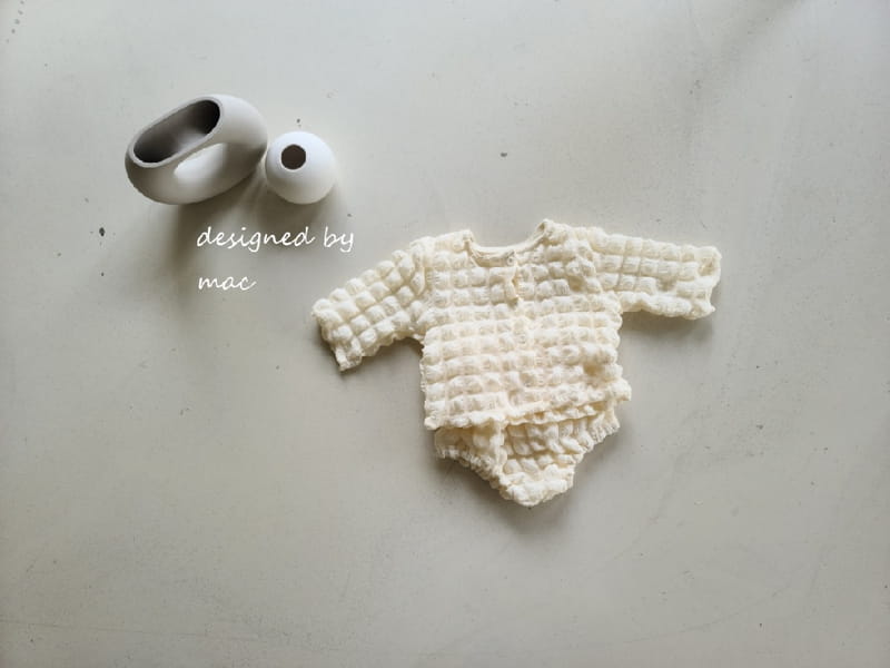 MAC - Korean Children Fashion - #Kfashion4kids - Popcorn Cardigan Bottom Set - 11
