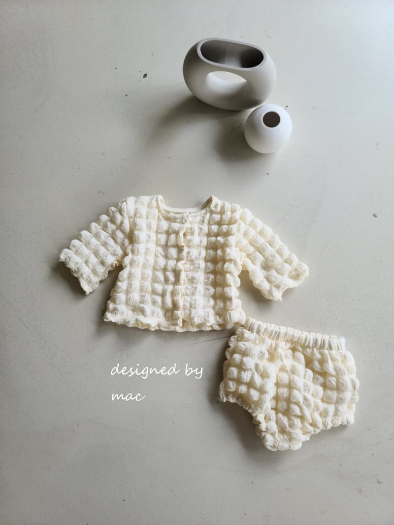 MAC - Korean Children Fashion - #Kfashion4kids - Popcorn Cardigan Bottom Set - 9