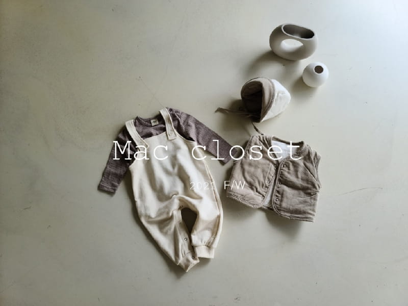 MAC - Korean Children Fashion - #Kfashion4kids - Tery Dungarees Bodysuit - 2