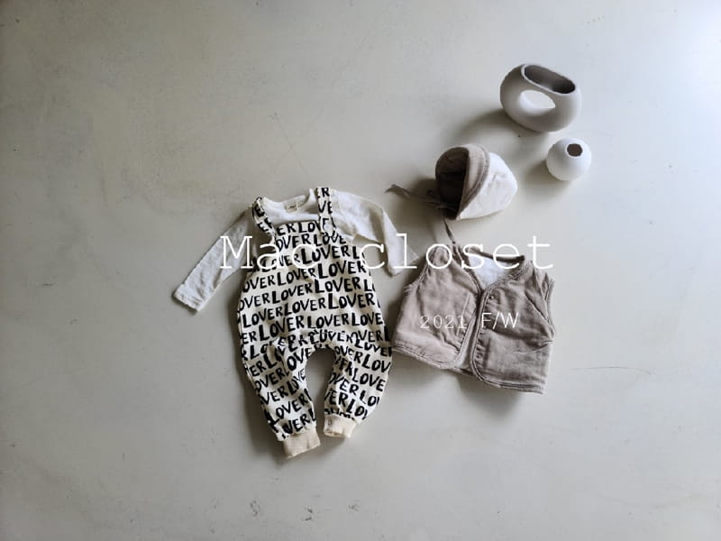 MAC - Korean Children Fashion - #Kfashion4kids - Tery Dungarees Bodysuit - 3