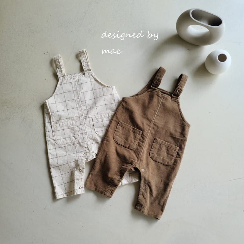 MAC - Korean Children Fashion - #Kfashion4kids - Pocket Dungarees Bodysuit