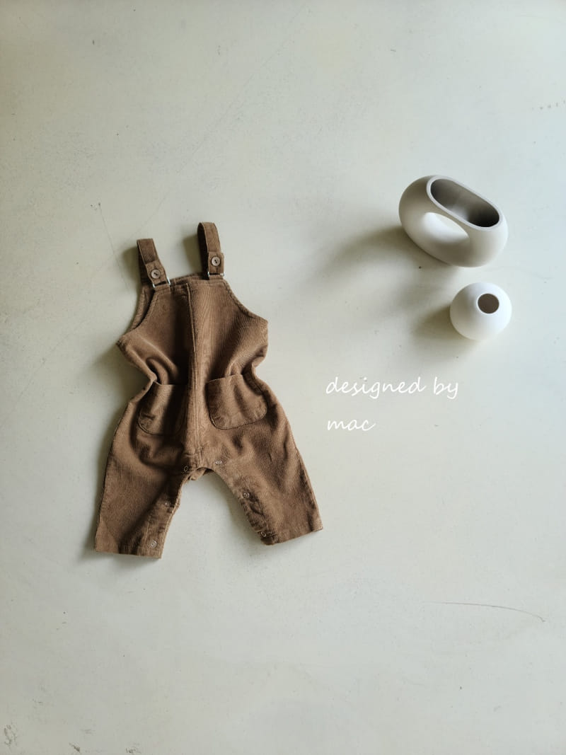 MAC - Korean Children Fashion - #Kfashion4kids - Pocket Dungarees Bodysuit - 11