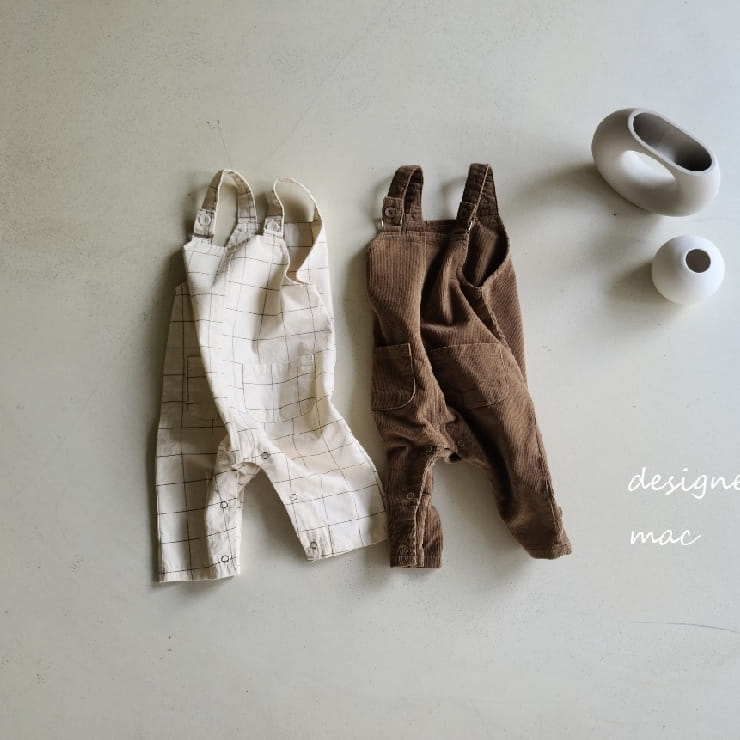 MAC - Korean Children Fashion - #Kfashion4kids - Pocket Dungarees Bodysuit - 4