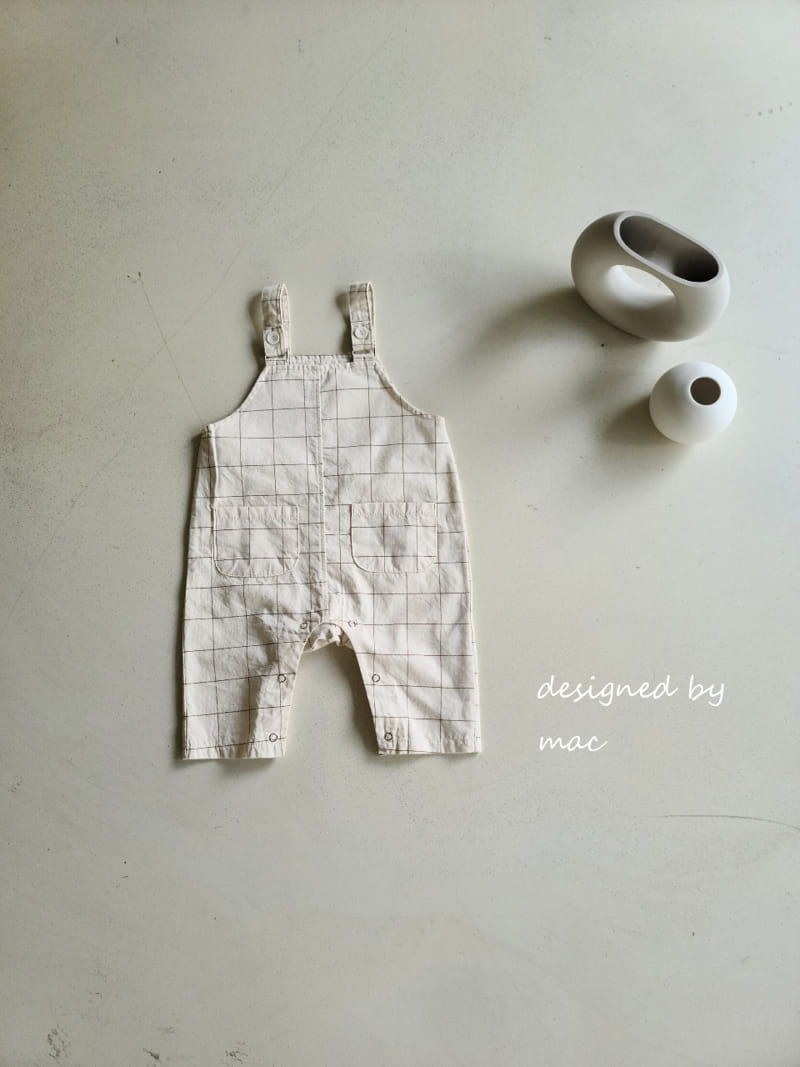 MAC - Korean Children Fashion - #Kfashion4kids - Pocket Dungarees Bodysuit - 6