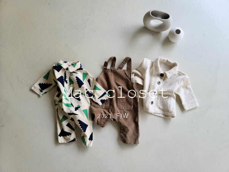 MAC - Korean Children Fashion - #Kfashion4kids - Pocket Dungarees Bodysuit - 7