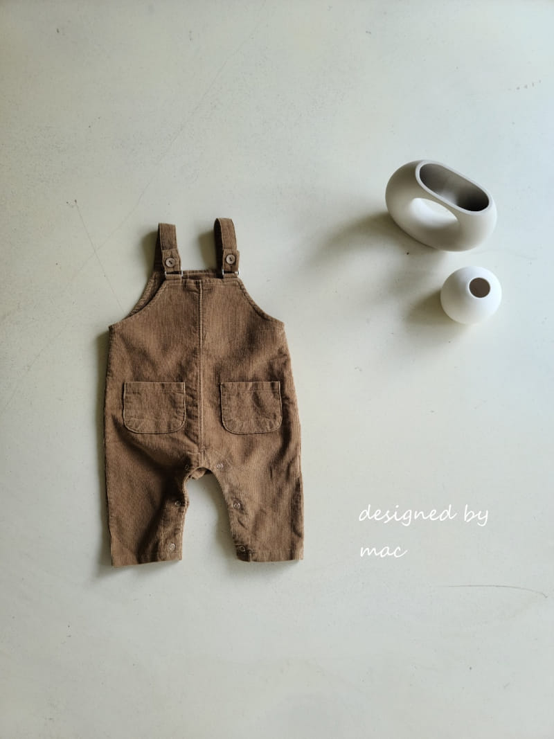 MAC - Korean Children Fashion - #Kfashion4kids - Pocket Dungarees Bodysuit - 9