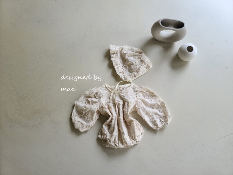 MAC - Korean Children Fashion - #Kfashion4kids - Solid Flower Bodysuit - 12