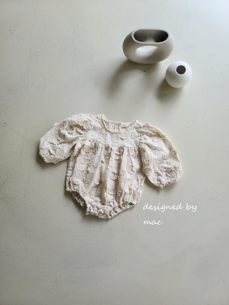 MAC - Korean Children Fashion - #Kfashion4kids - Solid Flower Bodysuit - 9