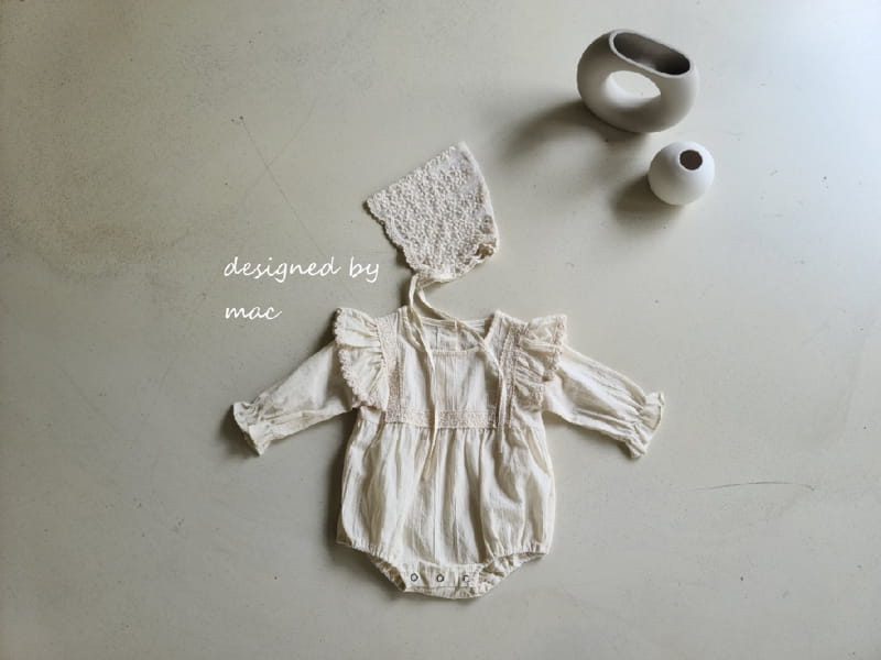 MAC - Korean Children Fashion - #Kfashion4kids - Lace Wing Bodysuit with Bonnet - 11