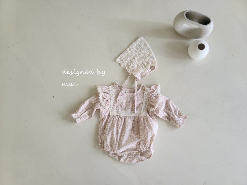 MAC - Korean Children Fashion - #Kfashion4kids - Lace Wing Bodysuit with Bonnet - 2