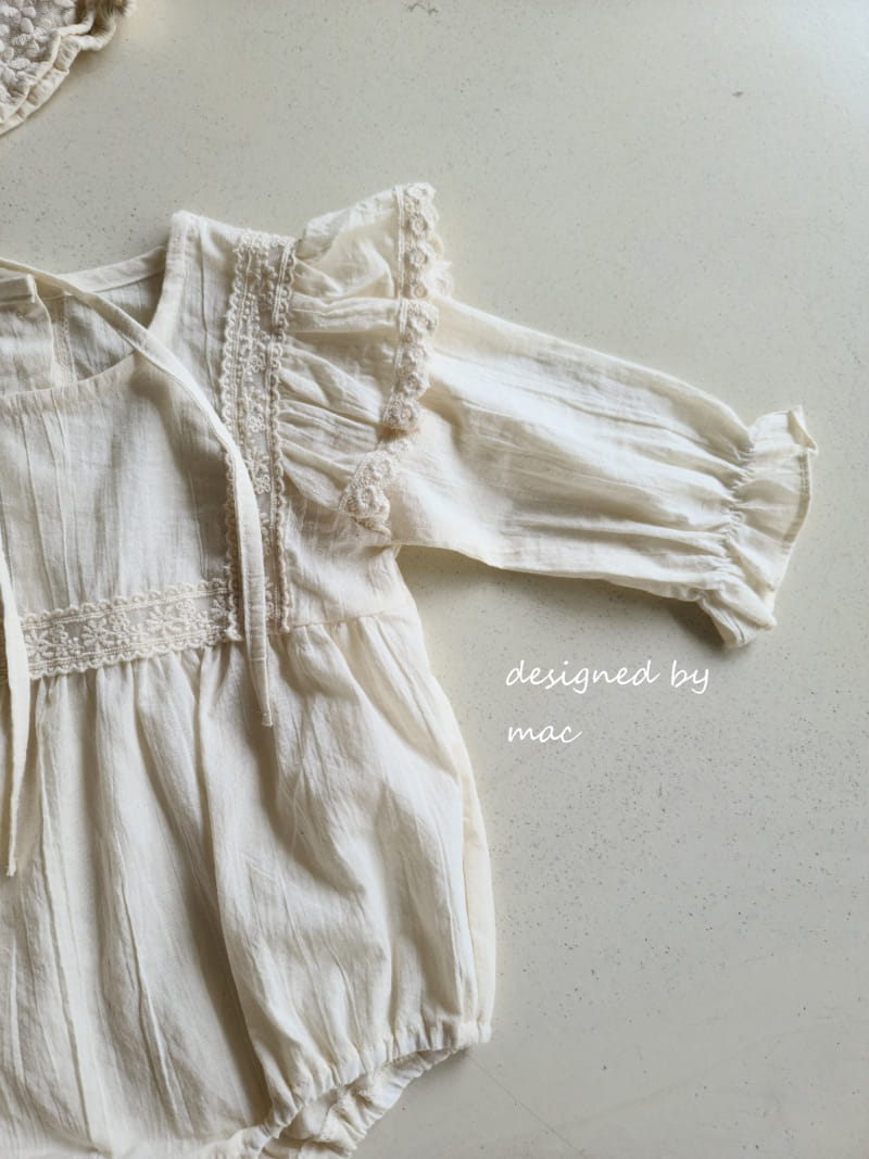 MAC - Korean Children Fashion - #Kfashion4kids - Lace Wing Bodysuit with Bonnet - 4
