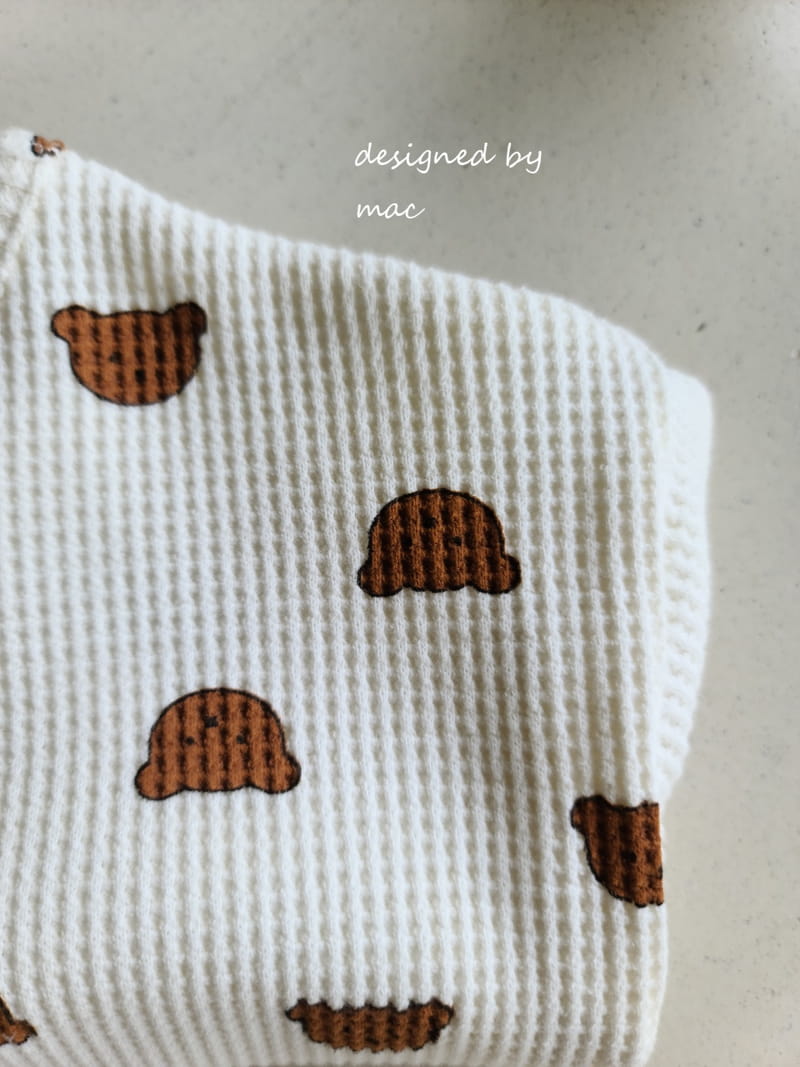 MAC - Korean Children Fashion - #Kfashion4kids - Waffle Bear Top Bottom Set - 9