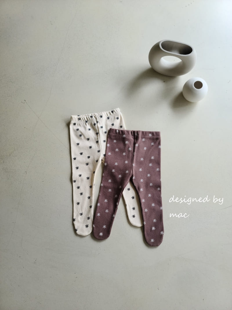 MAC - Korean Children Fashion - #Kfashion4kids - Flower Foot Leggings - 2