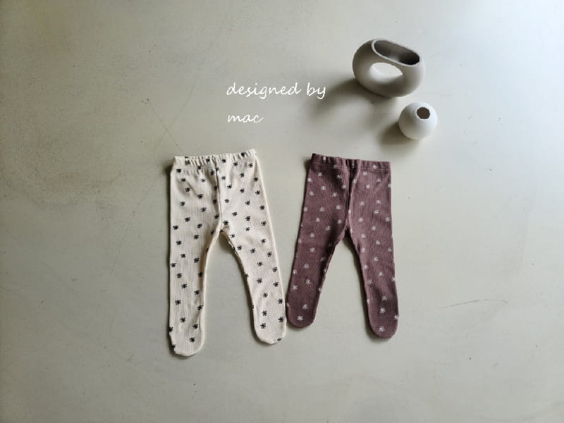 MAC - Korean Children Fashion - #Kfashion4kids - Flower Foot Leggings - 6