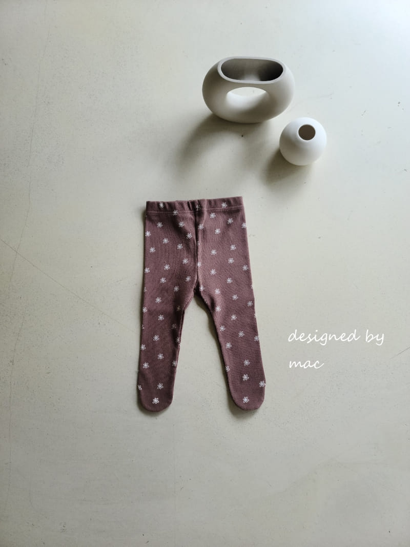 MAC - Korean Children Fashion - #Kfashion4kids - Flower Foot Leggings - 9