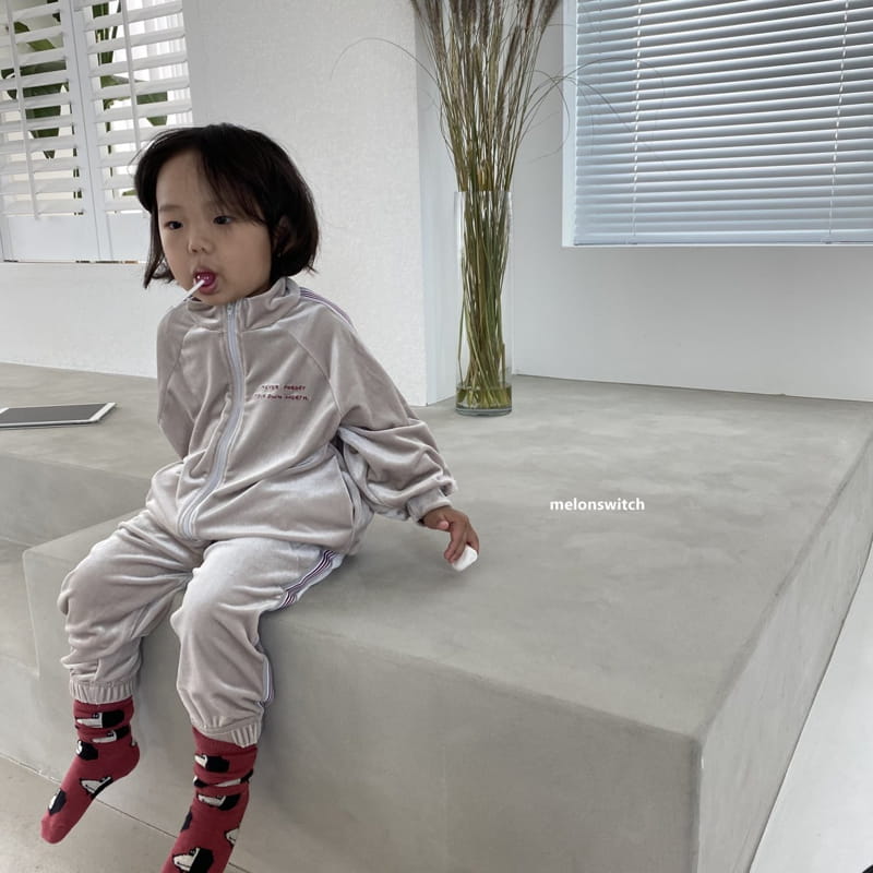 MELON SWITCH - Korean Children Fashion - #Kfashion4kids - Velvet Zip-up Top