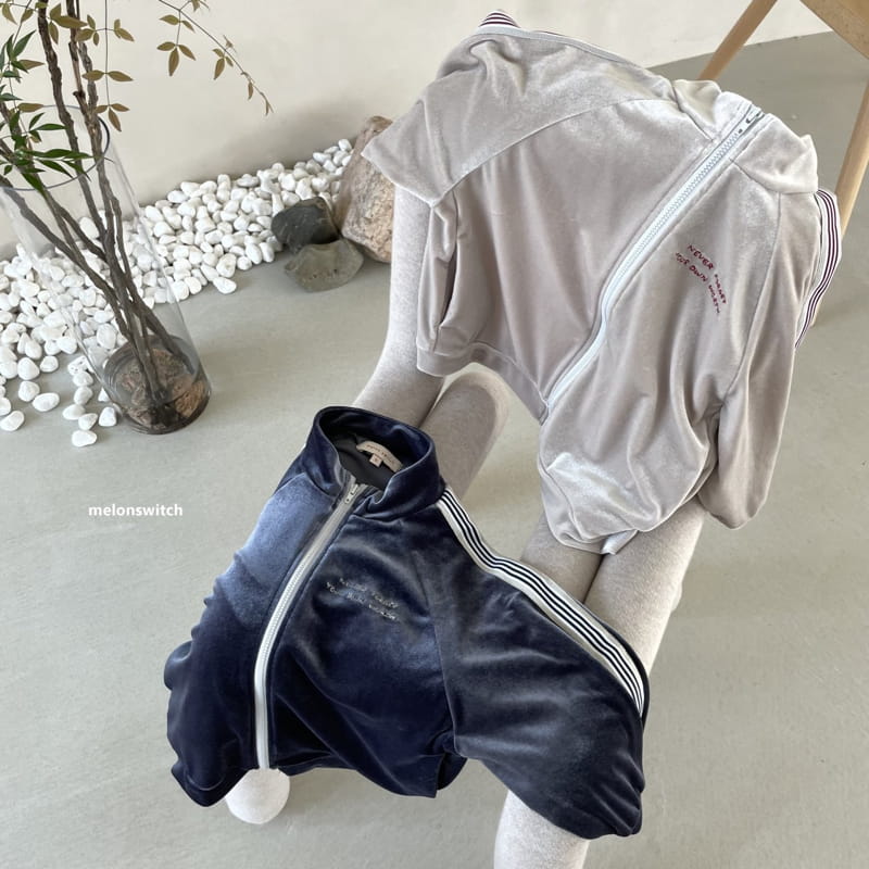 MELON SWITCH - Korean Children Fashion - #Kfashion4kids - Velvet Zip-up Top - 7