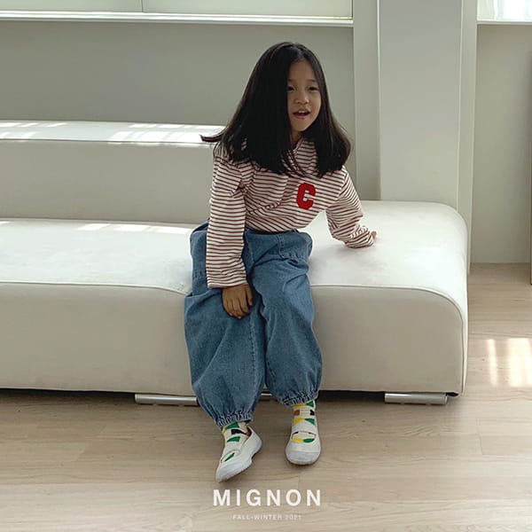 MIGNON - Korean Children Fashion - #Kfashion4kids - Lettering Embroidery Tee - 5