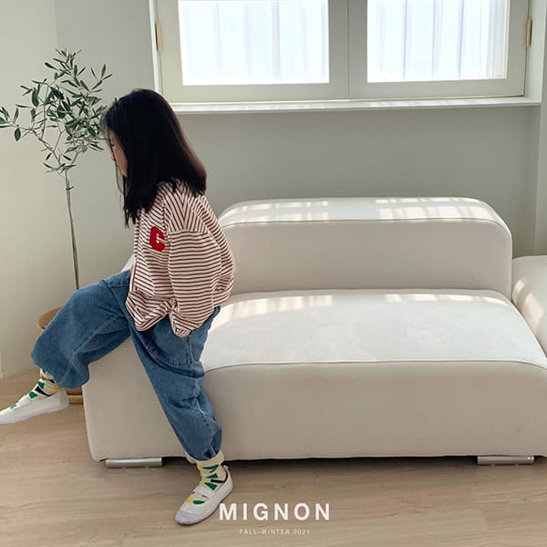 MIGNON - Korean Children Fashion - #Kfashion4kids - Lettering Embroidery Tee - 6
