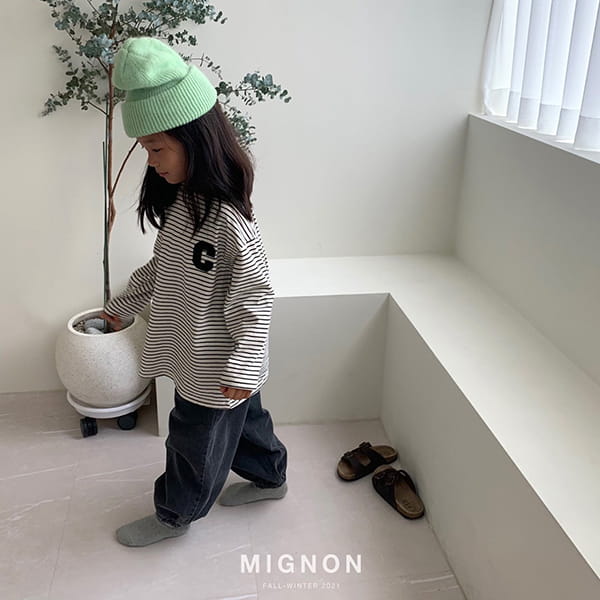MIGNON - Korean Children Fashion - #Kfashion4kids - Lettering Embroidery Tee - 7