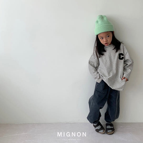 MIGNON - Korean Children Fashion - #Kfashion4kids - Lettering Embroidery Tee - 8