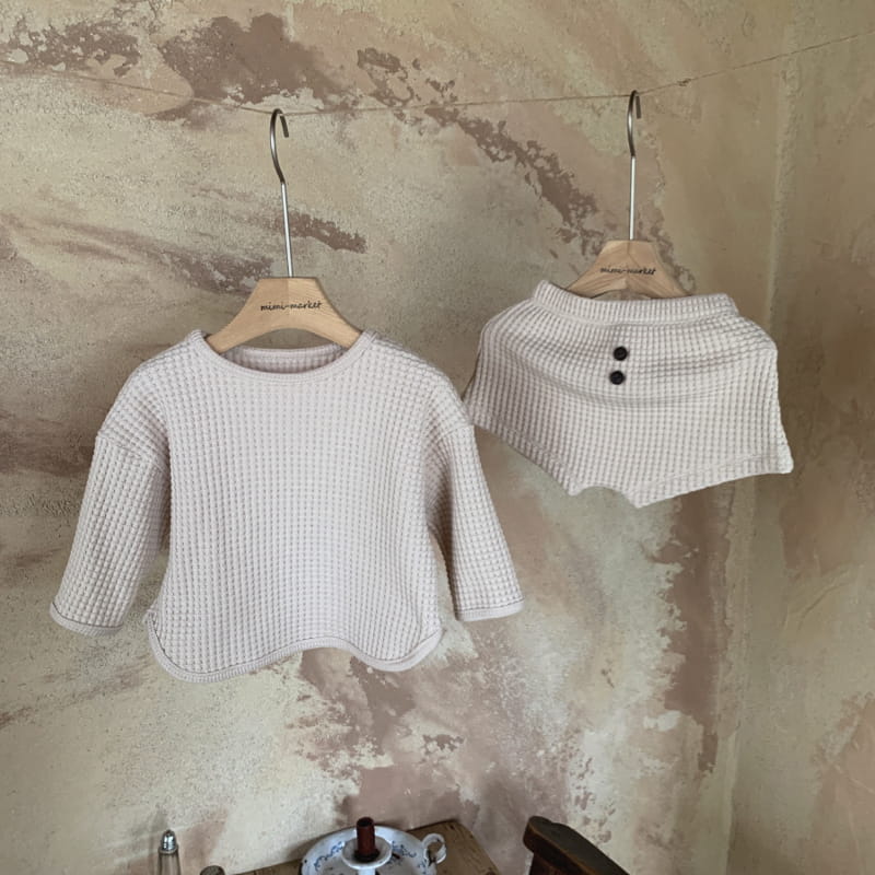 MIMI MARKET - Korean Children Fashion - #Kfashion4kids - Big Waffle Top Bottom Set - 4