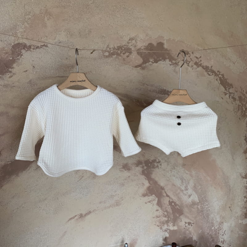 MIMI MARKET - Korean Children Fashion - #Kfashion4kids - Big Waffle Top Bottom Set - 7