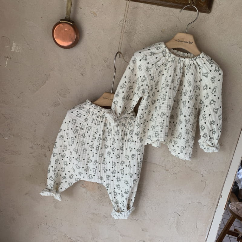 MIMI MARKET - Korean Children Fashion - #Kfashion4kids - Gumi Top Bottom Set - 2