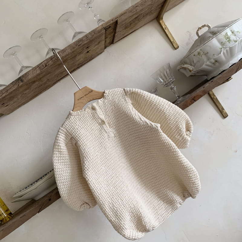 MIMI MARKET - Korean Children Fashion - #Kfashion4kids - Waffle Bodysuit - 6