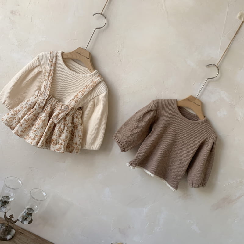 MIMI MARKET - Korean Children Fashion - #Kfashion4kids - Lace Rib Tee - 3