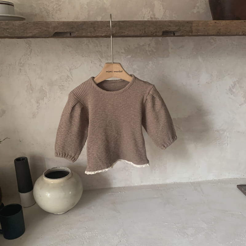 MIMI MARKET - Korean Children Fashion - #Kfashion4kids - Lace Rib Tee - 6