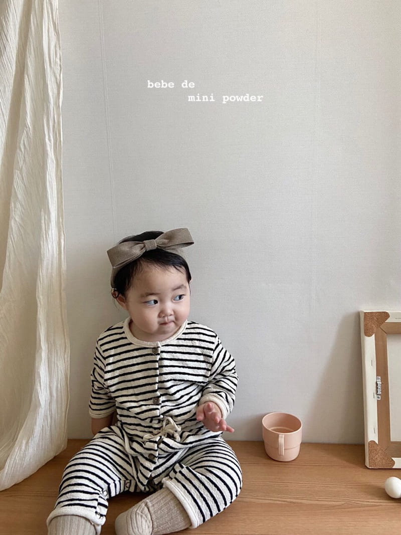 MINI POWDER - Korean Children Fashion - #Kfashion4kids - Stripe Bumbuk Bodysuit