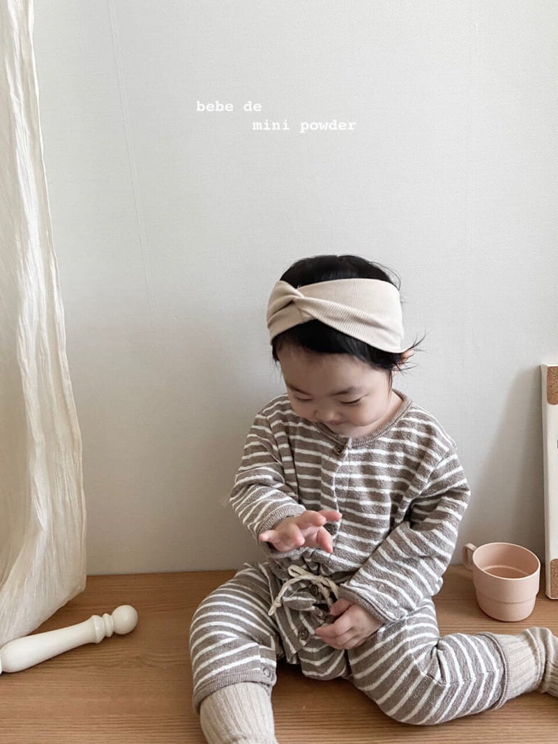 MINI POWDER - Korean Children Fashion - #Kfashion4kids - Stripe Bumbuk Bodysuit - 10