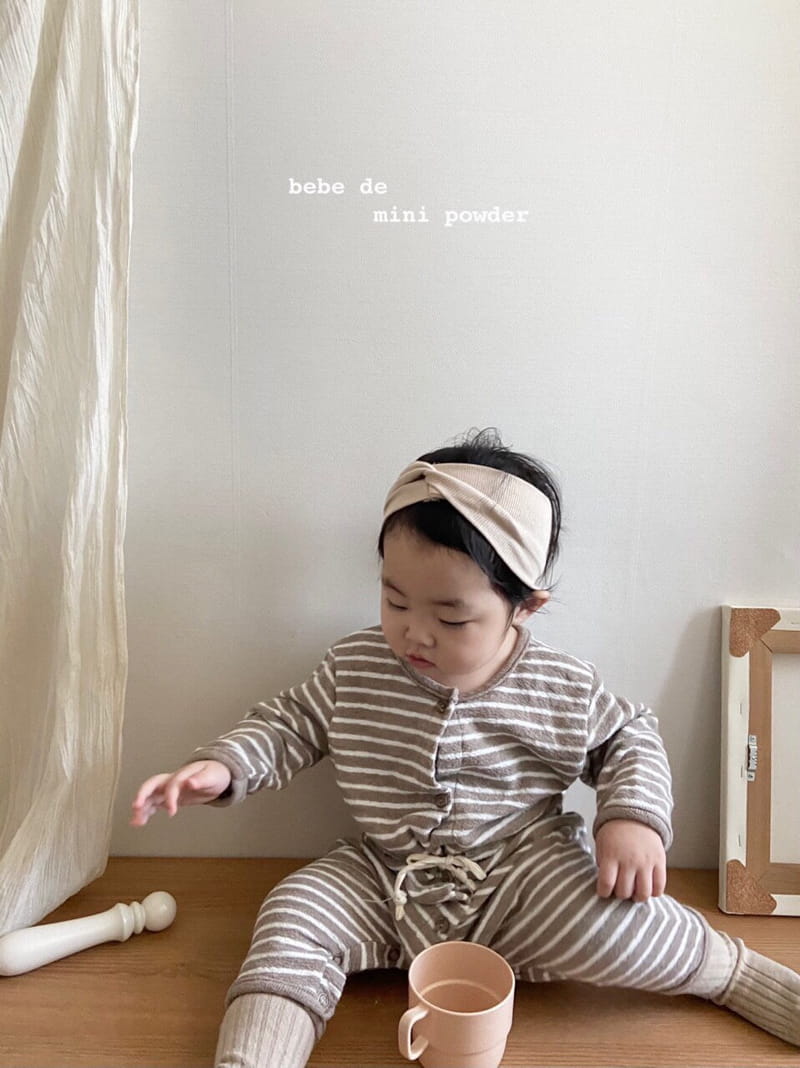 MINI POWDER - Korean Children Fashion - #Kfashion4kids - Stripe Bumbuk Bodysuit - 12
