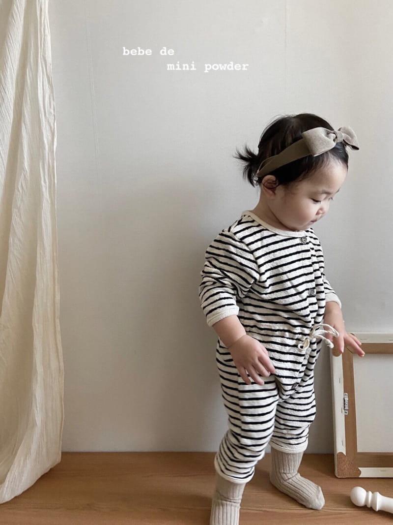 MINI POWDER - Korean Children Fashion - #Kfashion4kids - Stripe Bumbuk Bodysuit - 2
