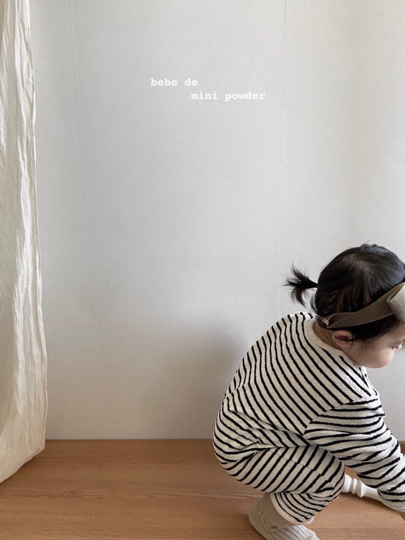 MINI POWDER - Korean Children Fashion - #Kfashion4kids - Stripe Bumbuk Bodysuit - 4