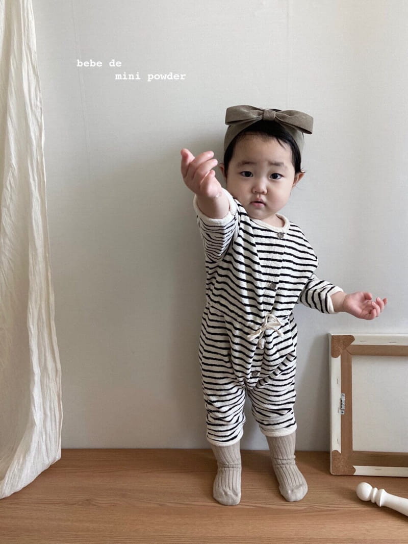 MINI POWDER - Korean Children Fashion - #Kfashion4kids - Stripe Bumbuk Bodysuit - 5
