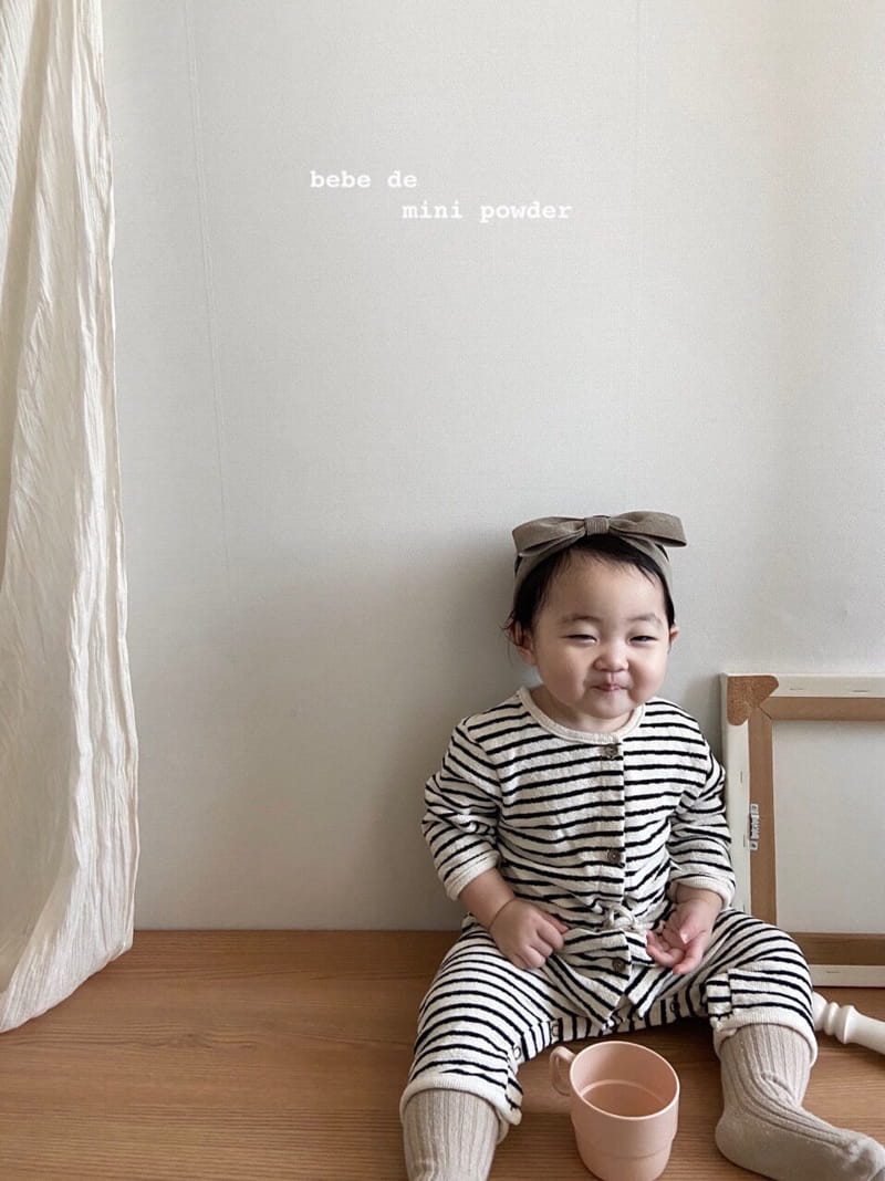 MINI POWDER - Korean Children Fashion - #Kfashion4kids - Stripe Bumbuk Bodysuit - 6