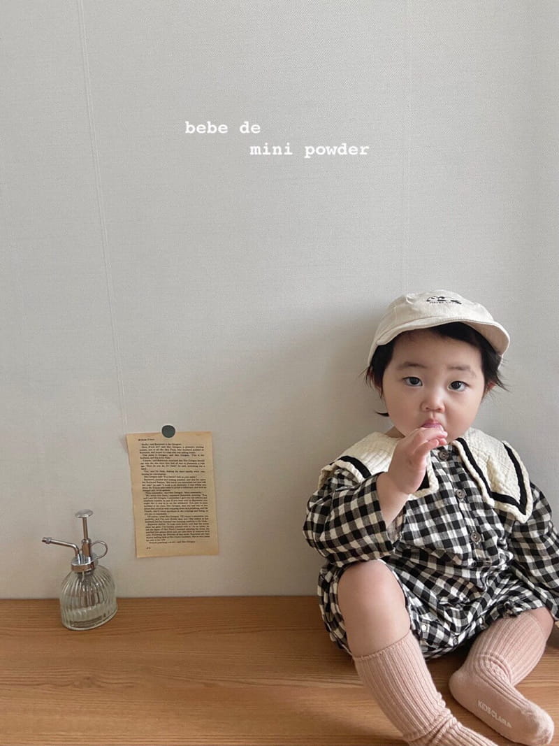 MINI POWDER - Korean Children Fashion - #Kfashion4kids - Check Sailor Bodysuit