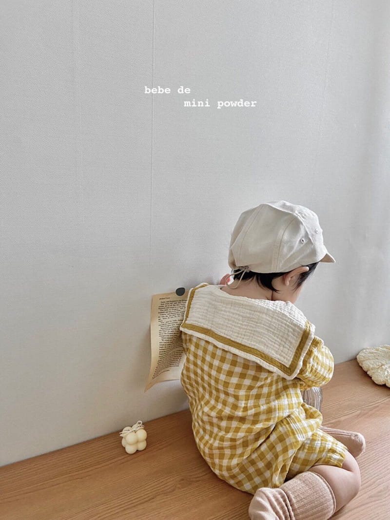 MINI POWDER - Korean Children Fashion - #Kfashion4kids - Check Sailor Bodysuit - 11