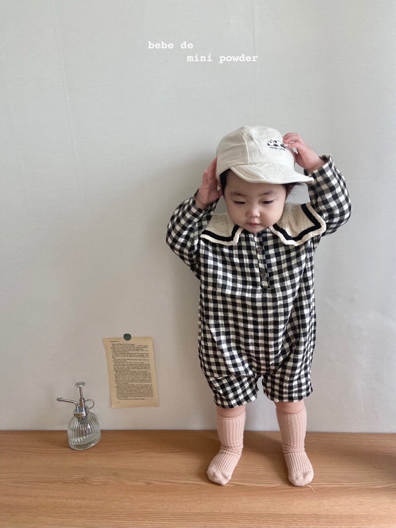 MINI POWDER - Korean Children Fashion - #Kfashion4kids - Check Sailor Bodysuit - 4