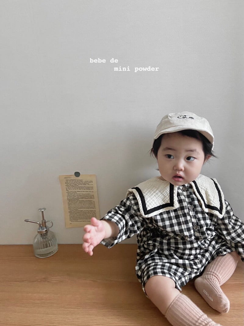 MINI POWDER - Korean Children Fashion - #Kfashion4kids - Check Sailor Bodysuit - 5