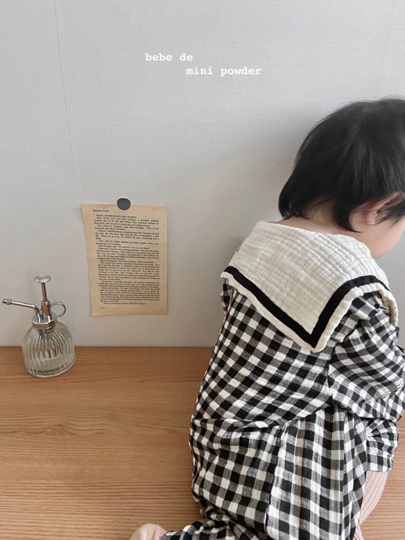 MINI POWDER - Korean Children Fashion - #Kfashion4kids - Check Sailor Bodysuit - 6